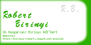 robert birinyi business card